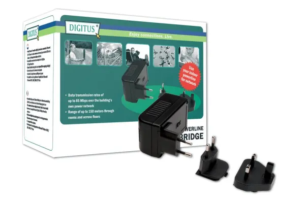 Bild: Mit DIGITUS® Powerline Adaptern schnell und kabellos im Internet
