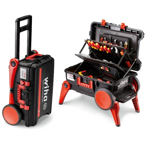 Bild: Verstärkung für unterwegs: Der Wiha Elektriker Werkzeugkoffer XXL III sorgt für Leichtigkeit auf Baustellen