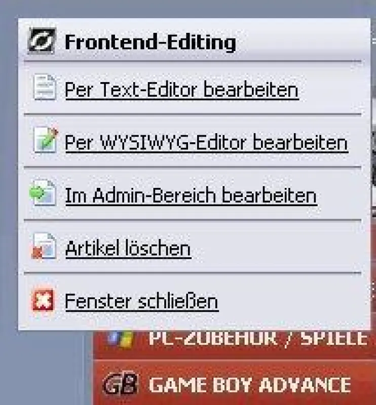 Bearbeitung von Inhalten im CMS Contentpapst