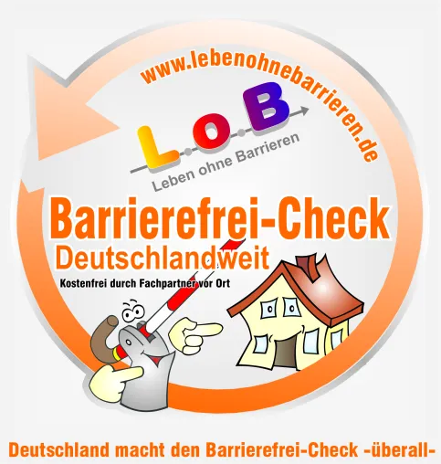 Der Barrierefrei-Check von Leben ohne Barrieren für barrierefreies Bauen und Wohnen. Bild: Der Barrierefrei-Check von Leben ohne Barrieren für barrierefreies Bauen und Wohnen.