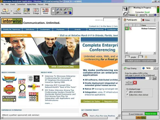 Bild: Interwise stellt Version 7 seiner Enterprise Conferencing Lösung vor