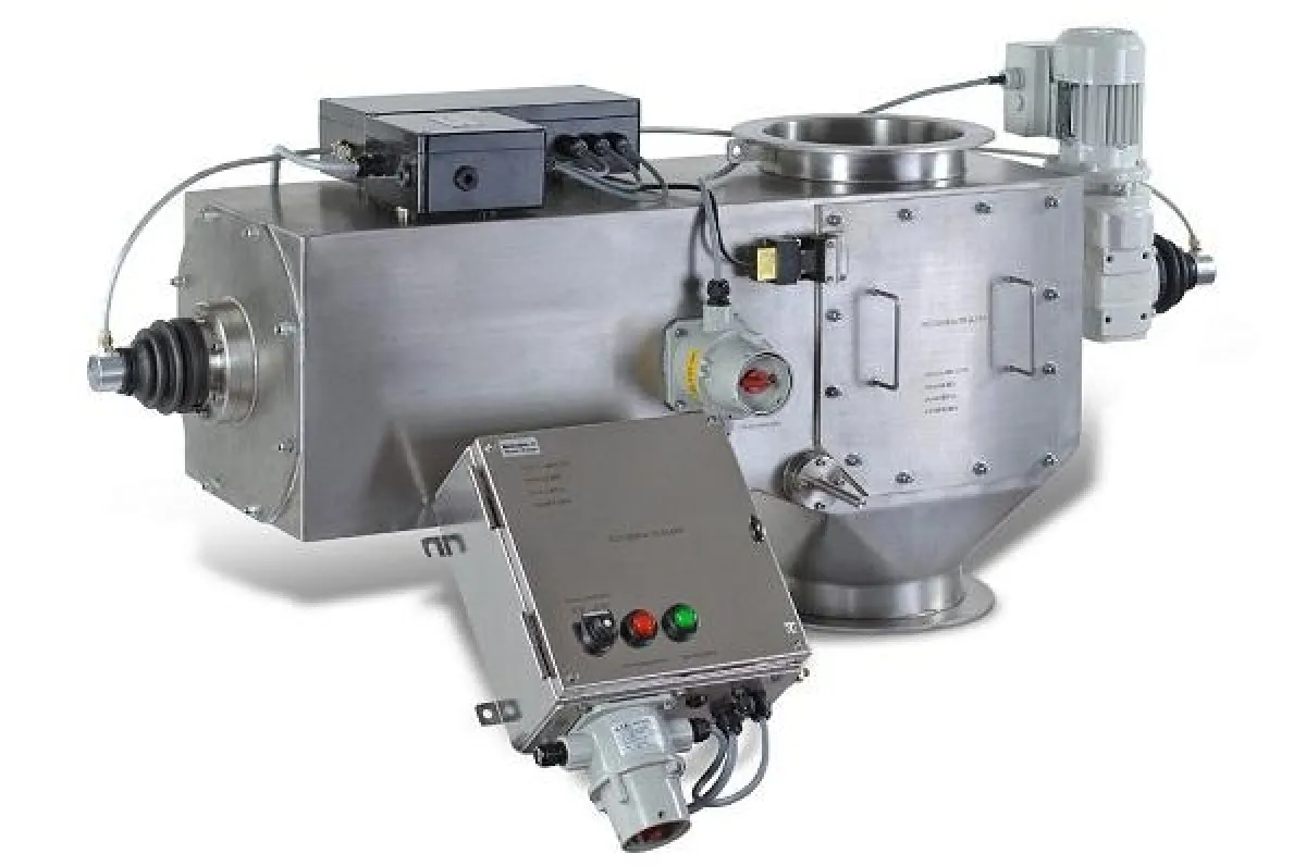 Das Rohrmagnetsystem ROTOBOX AUTO-CLEAN von S+S ist weltweit das erste nach Zone 20 explosionsgeschützte automatisierte Magnetsyst