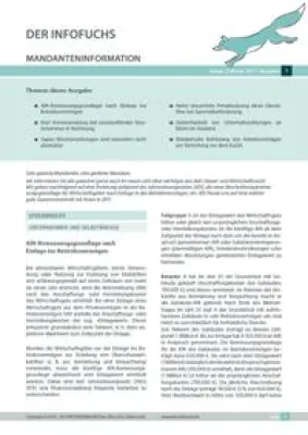 Bild: Der Infofuchs | Mandanteninformation für Januar und Februar 2011