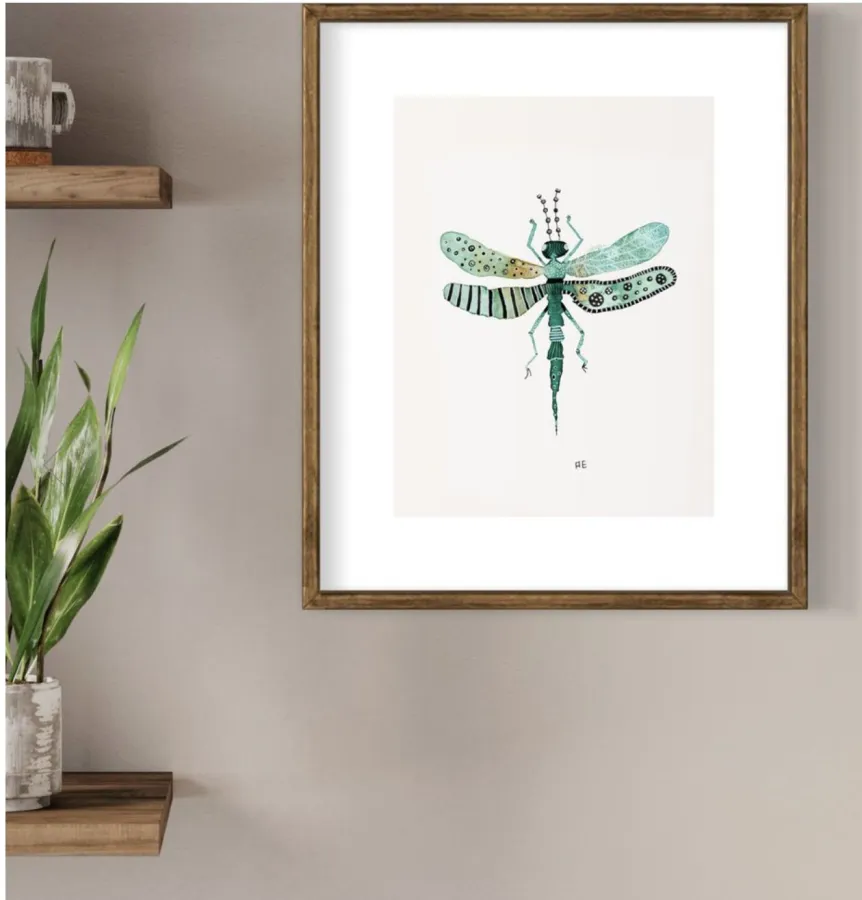 Das Motiv „BELLE LE LIBÉLL“ gibt es als Original und als limitierten Kunstdruck