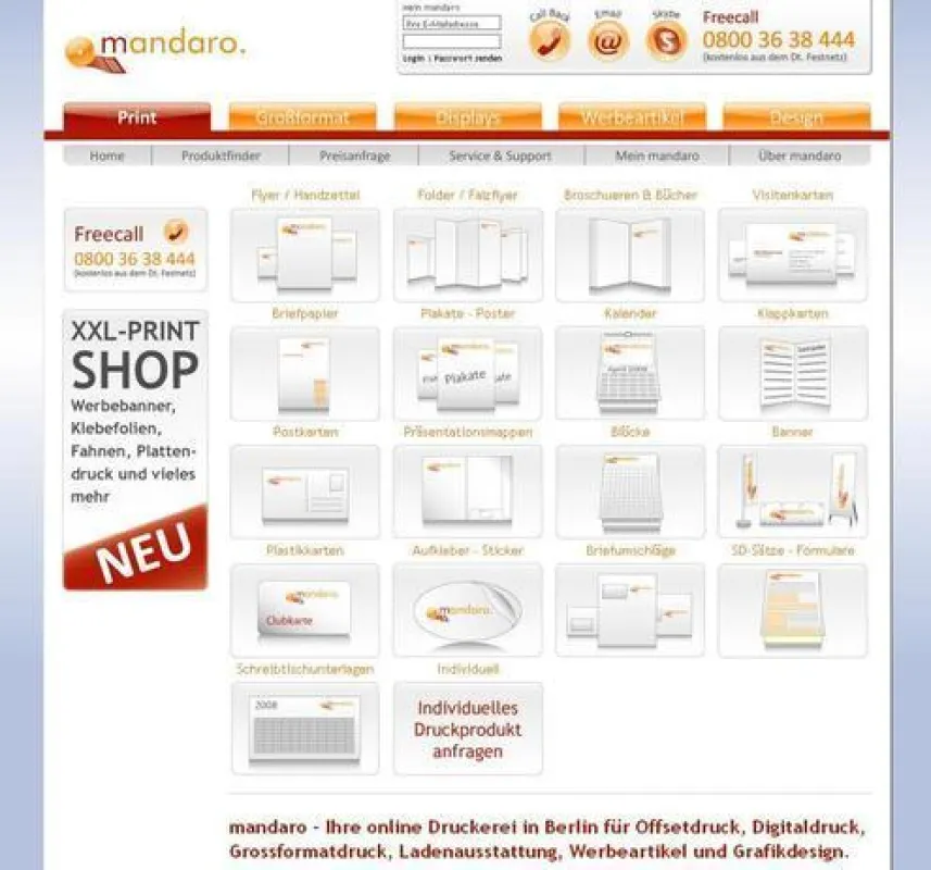 www.Mandaro.de - das wohl größte Druckerei-Netzwerk Deutschlands