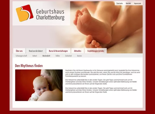 Bild: Gut betreut - zum Relaunch des Geburtshauses Charlottenburg