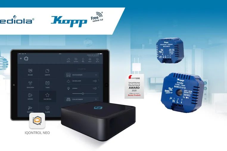 mediola® integriert auch Kopp Free-control 3.0 in seine offenen Smart Home Lösungen Bild: mediola® integriert auch Kopp Free-control 3.0 in seine offenen Smart Home Lösungen