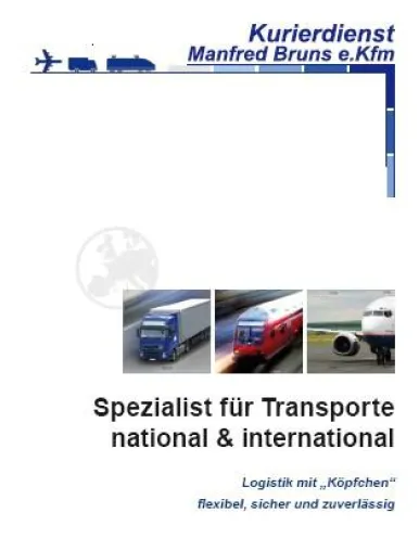 Bild: Kurierdienst Manfred Bruns –Transportkette ohne Sicherheitslücken
