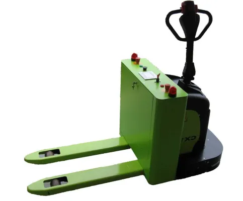 Bild: Elektrischer Gabelhubwagen (Ameise) als Fahrerloses Transportsystem FTS vorgestellt