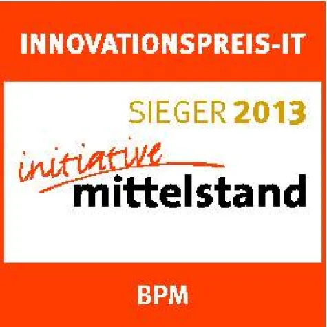 Bild: PANFLOW gewinnt den INNOVATIONSPREIS IT 2013 in der Kategorie "Business Prozess Management"