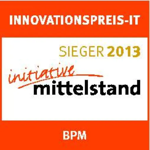 PANFLOW gewinnt den INNOVATIONSPREIS IT 2013 in der Kategorie "Business Prozess Management" Bild: PANFLOW gewinnt den INNOVATIONSPREIS IT 2013 in der Kategorie "Business Prozess Management"