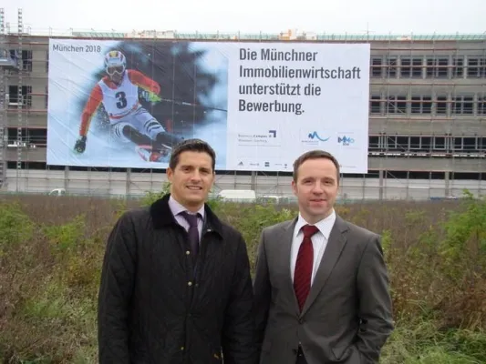 Auf 570 m² in Richtung Autobahn und „AllianzArena“ Bild: Auf 570 m² in Richtung Autobahn und „AllianzArena“