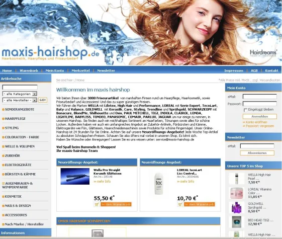 Bild: Neuer Online-Shop für Haarstyling und Haarpflege-Produkte aus Cham