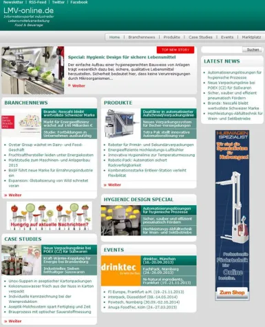 Lebensmittelindustrie: Wirtschaftlichkeit mit Hygienic Design-Anlagen verbessern Bild: Lebensmittelindustrie: Wirtschaftlichkeit mit Hygienic Design-Anlagen verbessern