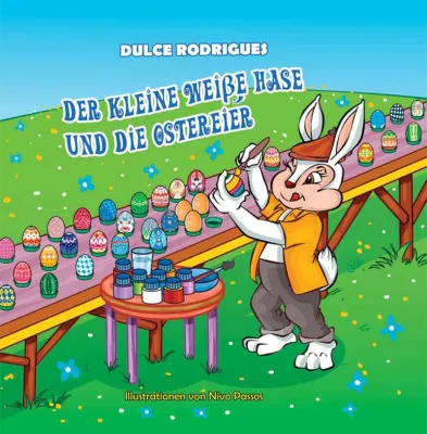 Bild: Der kleine weiße Hase und die Ostereier