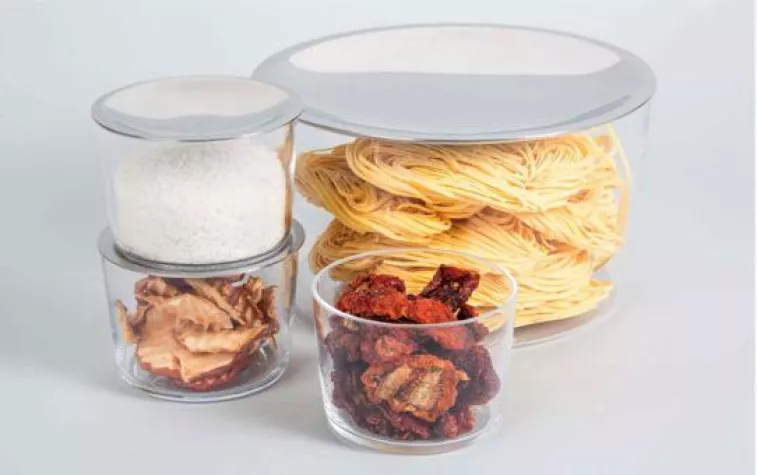 Bild: SAFI Glasschalen mit Edelstahldeckel