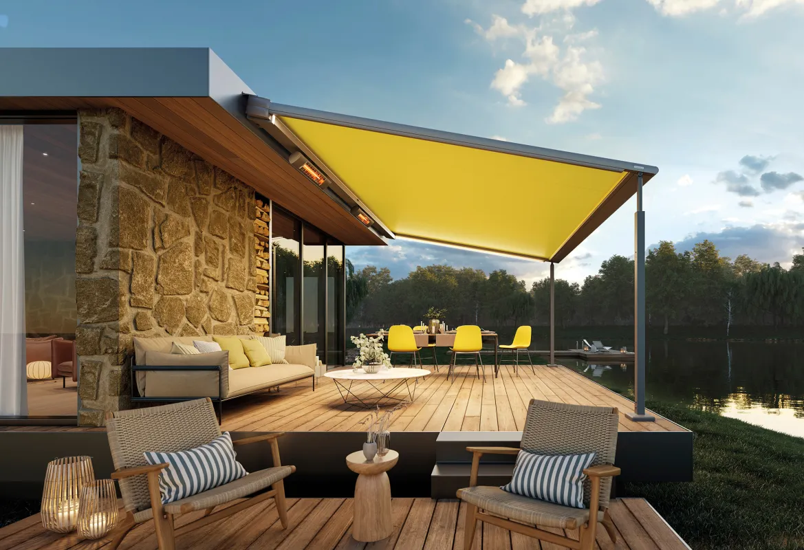 Die pergola-Produktfamilie von markilux hat mit der „pergola cubic“ weiteren Zuwachs bekommen. (© markilux)