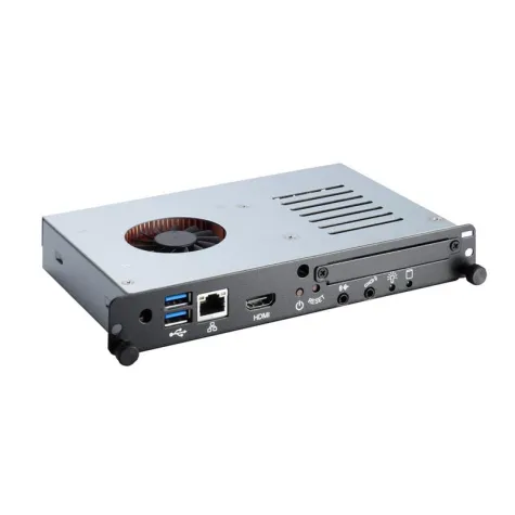 Axiomtek’s Leading Open Pluggable Specification (OPS) Compliant Signage Player – OPS870-HM Bild: Axiomtek’s Leading Open Pluggable Specification (OPS) Compliant Signage Player – OPS870-HM