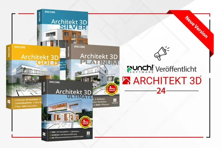 Punch!® Software veröffentlicht ARCHITEKT 3D® 24 Bild: Punch!® Software veröffentlicht ARCHITEKT 3D® 24