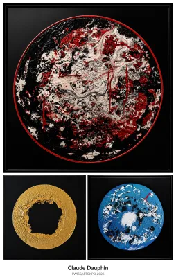 Bild: CLAUDE DAUPHIN zeigt seine faszinierende Welt aus Farbe und Textur an der SWISSARTEXPO 2026