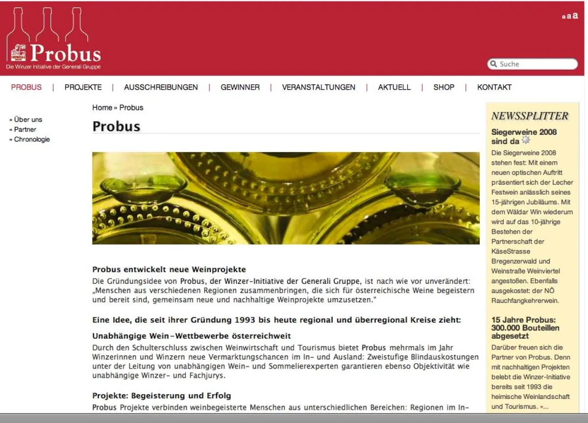 Startseite www.probus.at