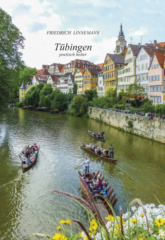 Tübingen, Neckarfront, Stocherkähne, Zwingelmauer, Hölderlinturm, Stiftskirche