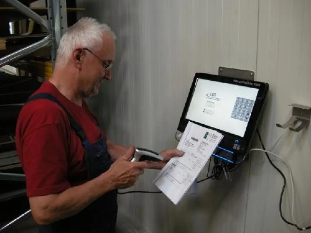 Touchscreen PC im Einsatz