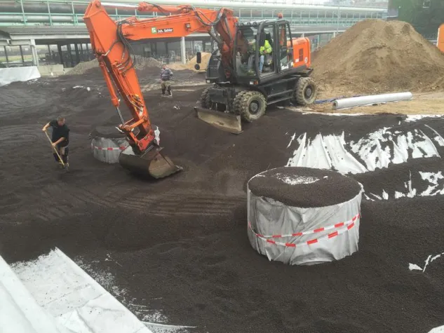 Bild: HansePor-Blähton: Leichtbaustoff vermindert Belastungen im Erdbau