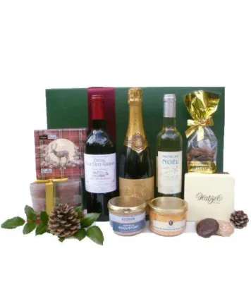 Bild: Ein Geschenkkorb zu Weihnachten