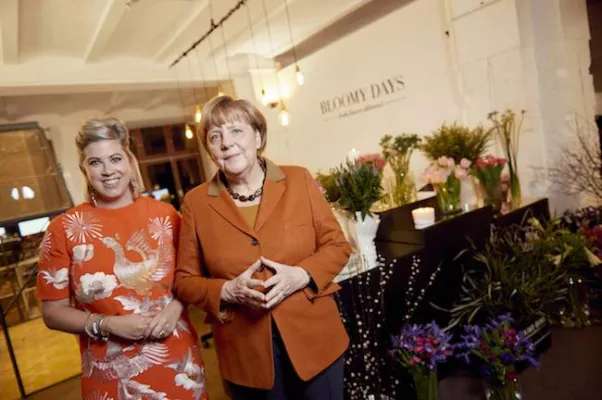 Bild: MERKEL BESUCHT BLOOMY DAYS GRÜNDERIN FRANZISKA VON HARDENBERG