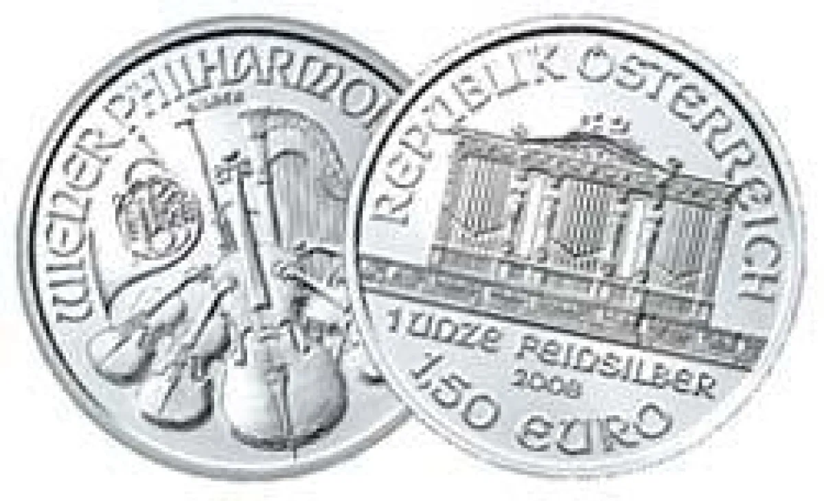 Sonderaktion zur EM 2008: Für jeden Online-Kauf auf silvior.de gibt es eine Unze Silbermünze „Wiener Philharmoniker“ als Geschenk.