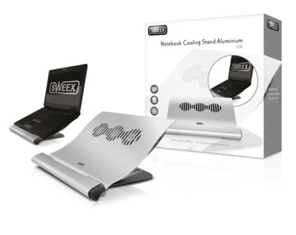Sweex Notebook-Kühler-Station Aluminium USB
