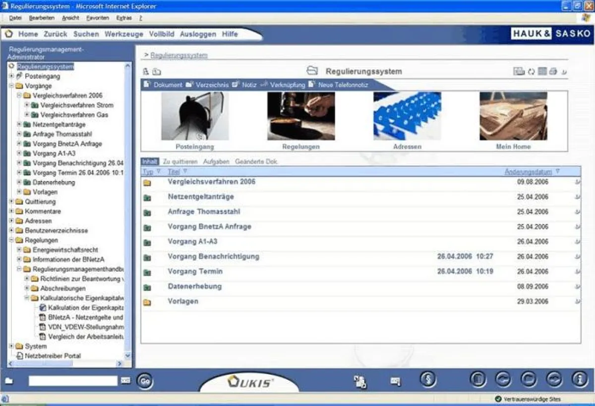 Regulierungsmanagement mit UKIS
