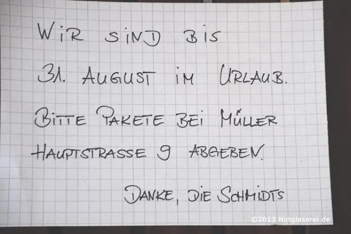 Bild: Urlaubszeit ist Einbruchszeit