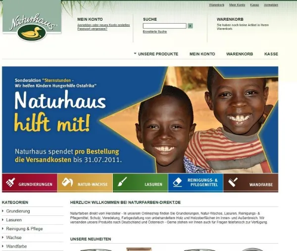 Bild: Naturhaus Naturfarben unterstützt die „Sternstunden“ mit 1100 Euro