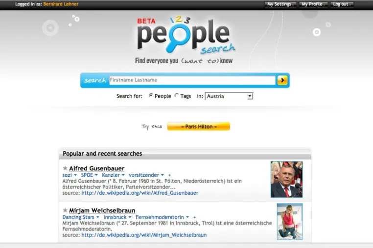 Bild: 123people.com optimiert Internet-Personensuche