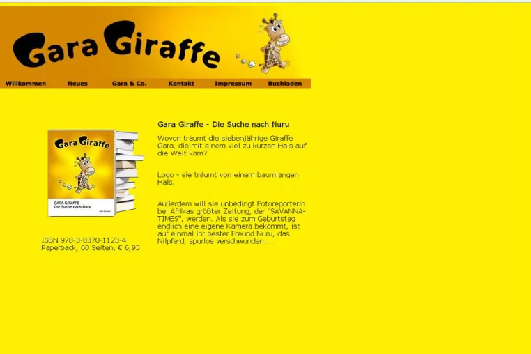 Kinderbuch-Neuerscheinung - GARA GIRAFFE - Die Suche nach Nuru Bild: Kinderbuch-Neuerscheinung - GARA GIRAFFE - Die Suche nach Nuru