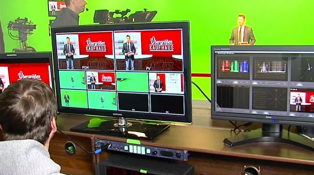 Bild: Es grünt so grün: Übergrößen Kaufhaus sendet aus eigenem virtuellen TV-Studio
