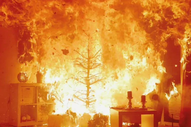 Bild: Mit jedem Adventstag steigt die Brandgefahr der Tannenzweige