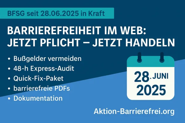 Bild: BFSG scharfgeschaltet: 94,8 % der Homepages fallen noch durch – Unternehmen müssen jetzt liefern