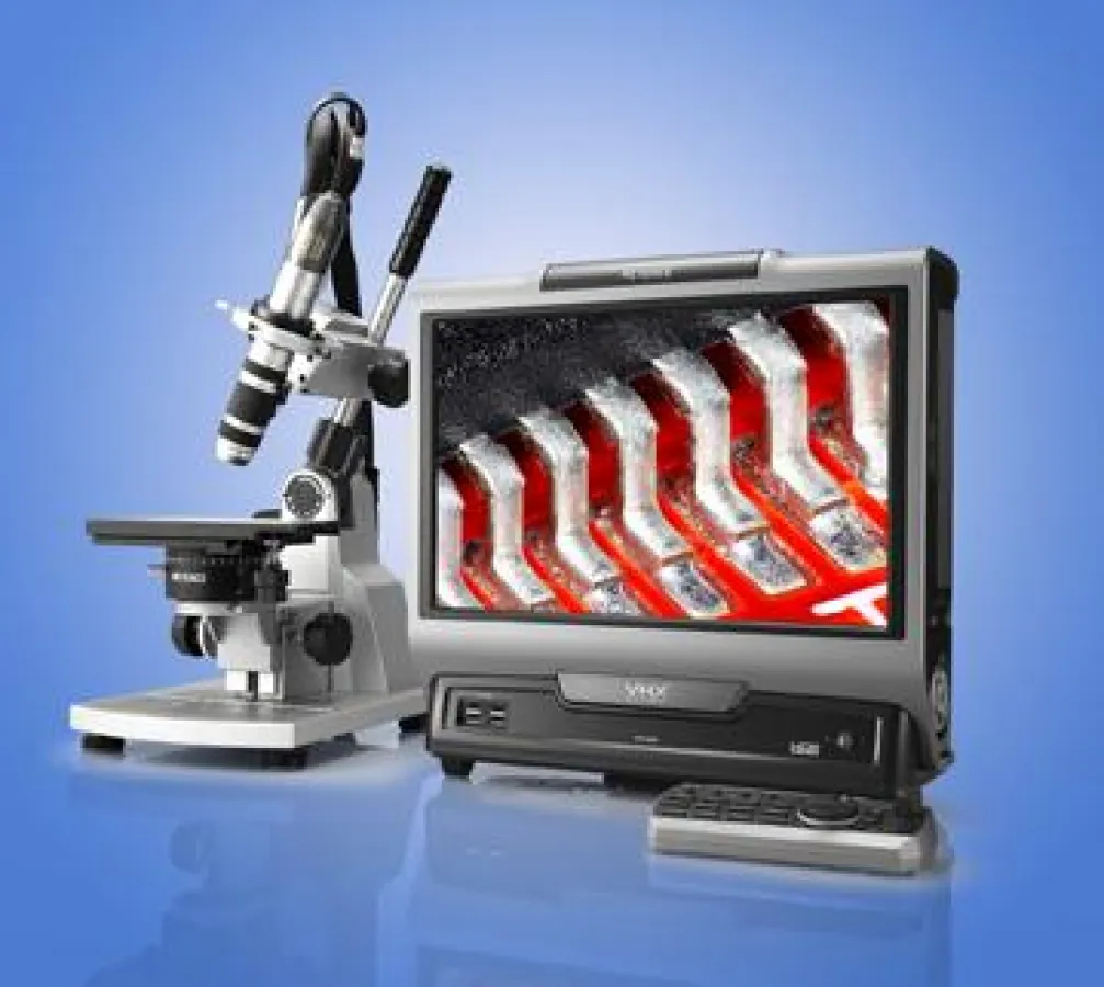 Die enorm hohe Schärfentiefe des VHX-1000 ist mindestens 20 mal höher als bei herkömmlichen Mikroskopen.