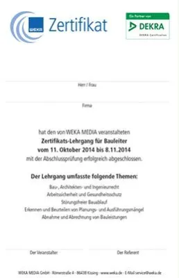 Bild: Neuartiger Zertifikats-Lehrgang für angehende Bauleiter.