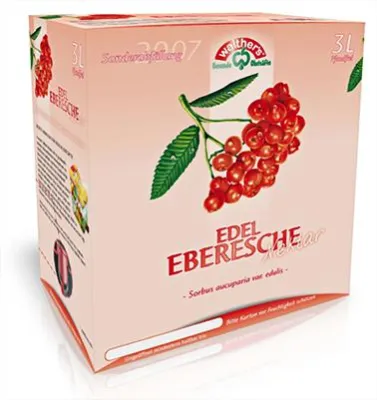 Bild: Für kurze Zeit: Nektar aus Edel-Eberesche von Kelterei Walthers in der 3-Liter-Saftbox