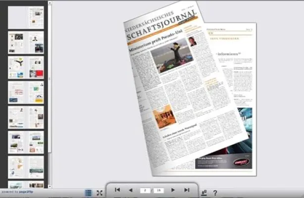 Bild: page2Flip verbindet das Erstellen von Blätterdokumenten mit einer ausgeklügelten Kundenverwaltung