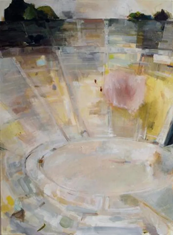 Anna Gastering, Theater von Epidauros, Acryl auf Leinwand, 102 x 75 cm, 2013