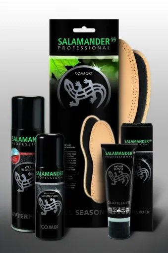 Bild: Salamander lebt: neues Fachhandelssortiment Salamander Professional Schuhpflege