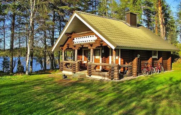Bild: Blockhüttenromantik im Ferienhaus im Saimaa-Seengebiet
