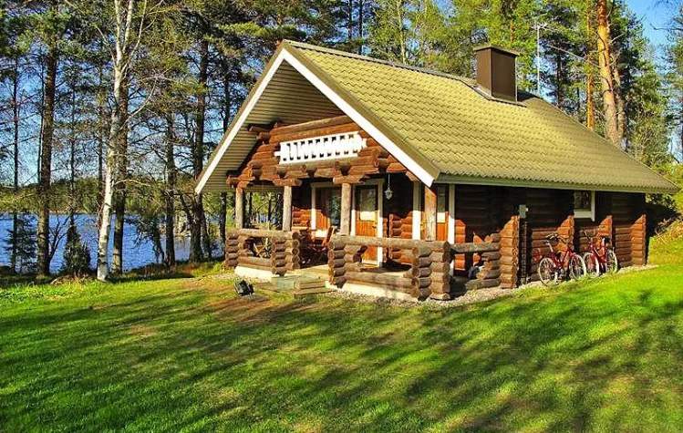 Bild: Blockhüttenromantik im Ferienhaus im Saimaa-Seengebiet