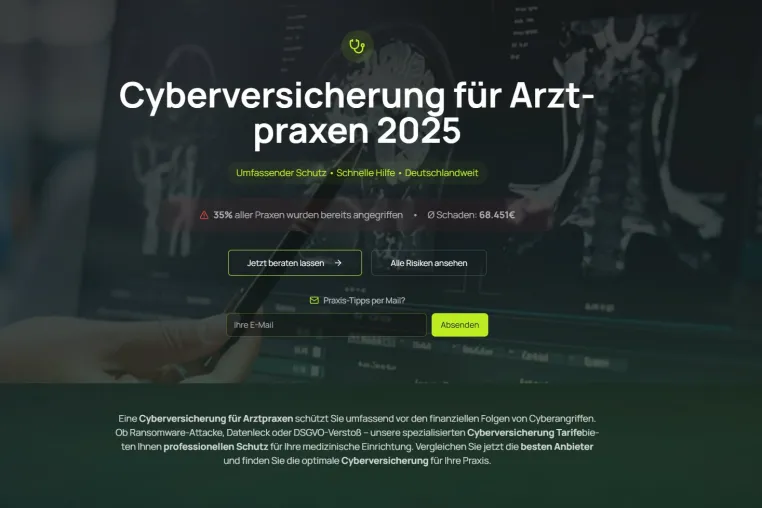 Bild: Cyberversicherung für Arztpraxen: Ihr digitaler Schutzschild 