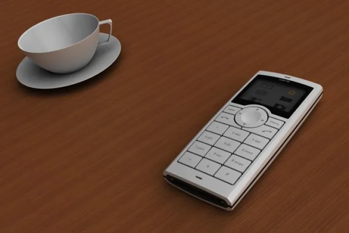 Bild: designFreund industrial design entwirft Festnetztelefon aus Keramik